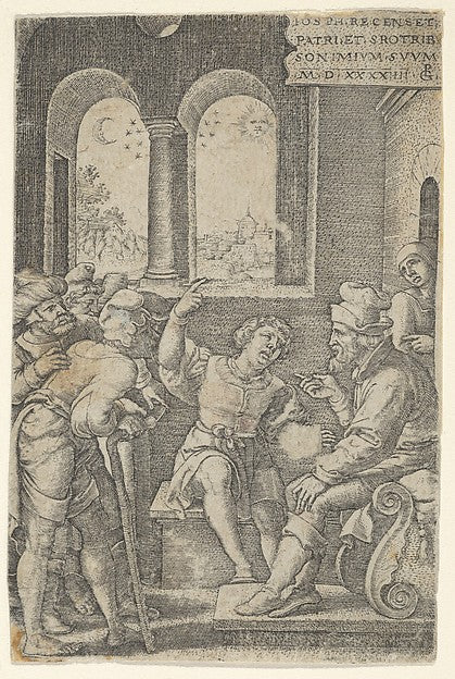 Georg Pencz:Joseph Describing His Dream from The Story of Jo-16x12"(A3) Poster