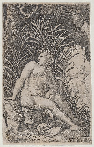 Georg Pencz:Cephalus and Procris from The Greek Heroines 153-16x12"(A3) Poster