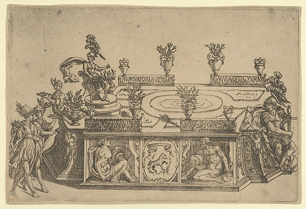Triumphal car from the marriage of Ferdinand de' Medici and Ch,  Poster Print Wall Art