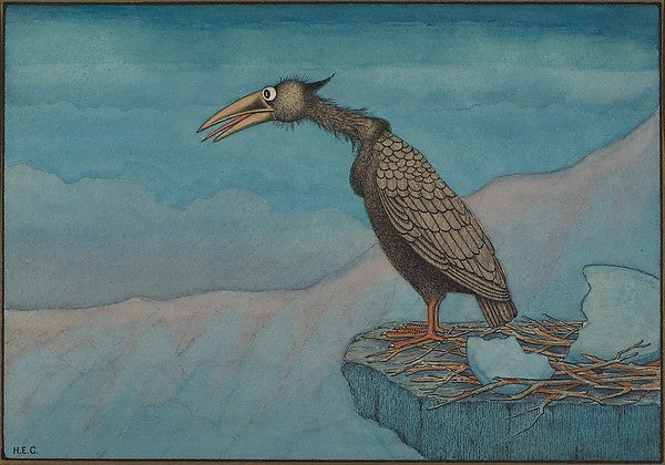 Herbert E. Crowley :Newly Hatched Bird of Prey possibly a "W-16x12"(A3) Poster
