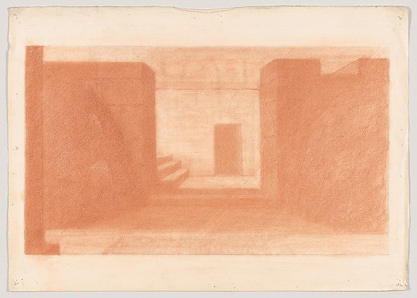 Herbert E. Crowley :Low Buildings and Doorway possibly a sta-16x12"(A3) Poster