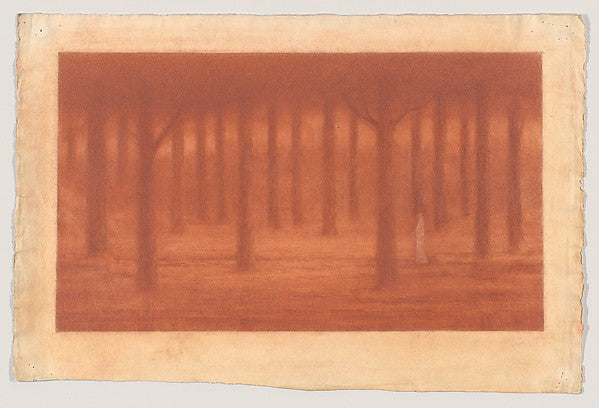 Herbert E. Crowley :Lone Figure in a Forest possibly a stage-16x12"(A3) Poster