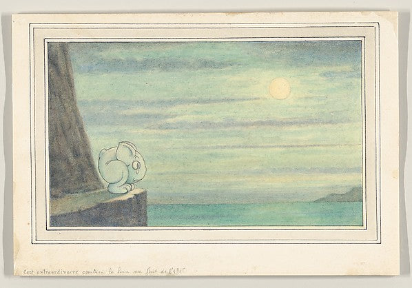 Herbert E. Crowley :C'est extraordinaire combien la lune ne -16x12"(A3) Poster