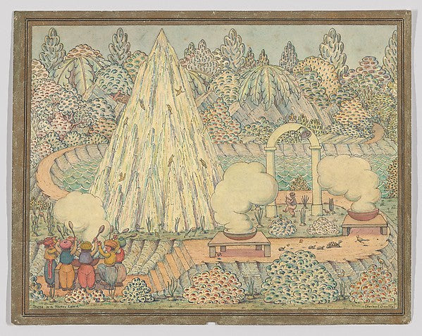 Herbert E. Crowley :There is a Happy Land a "Wiggle Much" de-16x12"(A3) Poster