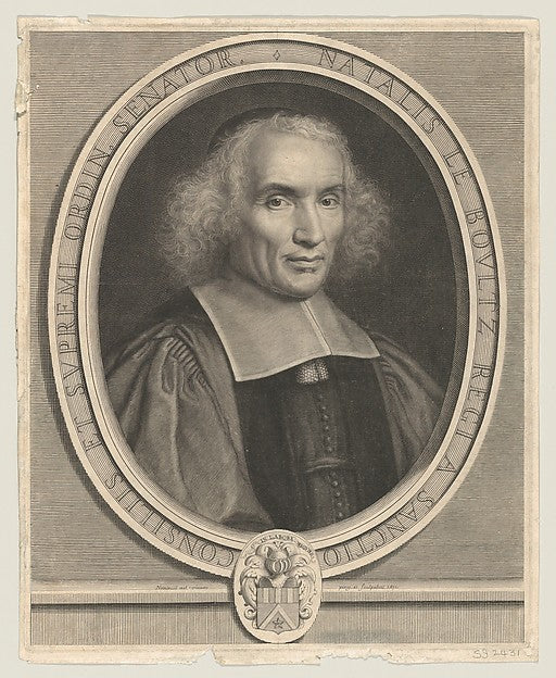 Robert Nanteuil - Portrait of the French Magistrate Noël Le Bo, Poster Print Wall Art