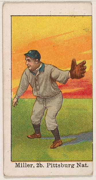 :Miller 2nd Base Pittsburgh National League from the 50 Ball-16x12"(A3) Poster