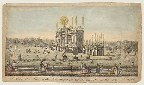 A Perspective View of the Building for the Fireworks in the Gr,16x12"(A3)Poster