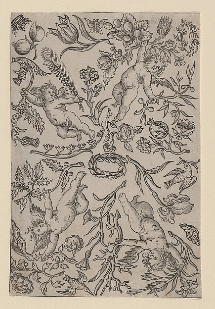 Anonymous, Dutch, 17th century:Design for a Gilt Leather Pan-16x12"(A3) Poster