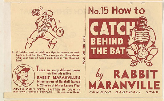 :No. 15 How to Catch Behind the Bat 1936-16x12"(A3) Poster