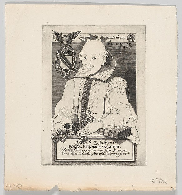 Charles William Sherborn:William Shakespeare -16x12"(A3) Poster
