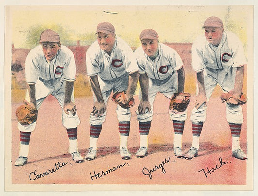 :Cavaretta Herman Jurges and Hack from the Colored Photos Pr-16x12"(A3) Poster