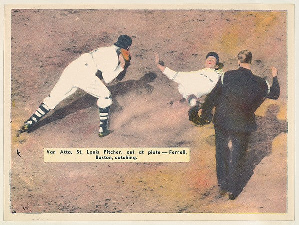 :Van Atta St. Louis Pitcher out at plate... from the Colored-16x12"(A3) Poster