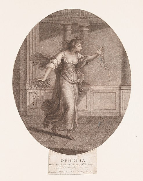 After Giovanni Battista Cipriani ):Ophelia: "There's fennel -16x12"(A3) Poster