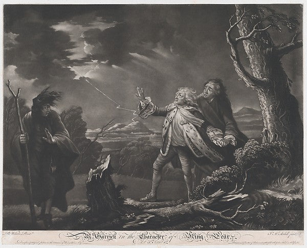 After Benjamin Wilson:Mr. Garrick in the Character of King L-16x12"(A3) Poster