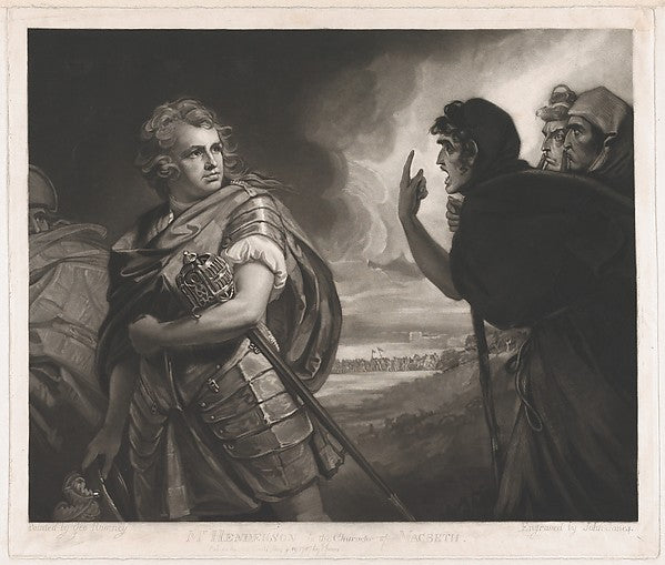 After George Romney:Mr. Henderson in the Character of Macbet-16x12"(A3) Poster