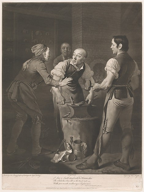 After Edward Penny:"I saw a smith stand with his hammer thus-16x12"(A3) Poster