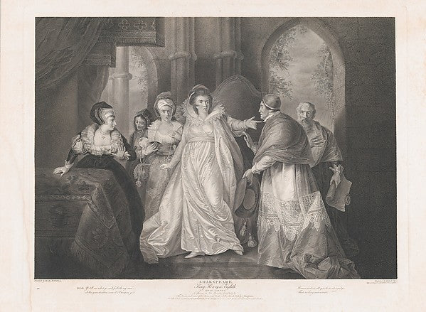 After Matthew William Peters:Queen Catherine Cardinal Wolsey-16x12"(A3) Poster