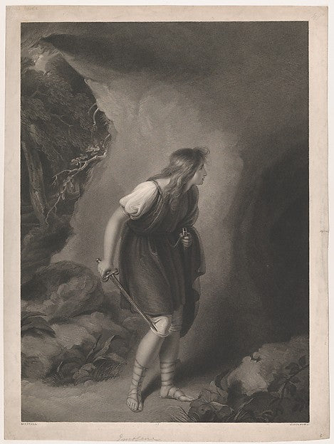 After Richard Westall:Imogen 1803-16x12"(A3) Poster