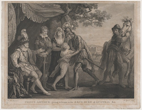After William Hamilton:Prince Arthur Giving Welcome to the A-16x12"(A3) Poster