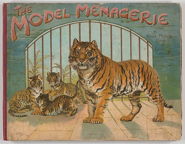 The Model Menagerie  A Novel Picture Book of Wild Animals c189,  Poster Print Wall Art