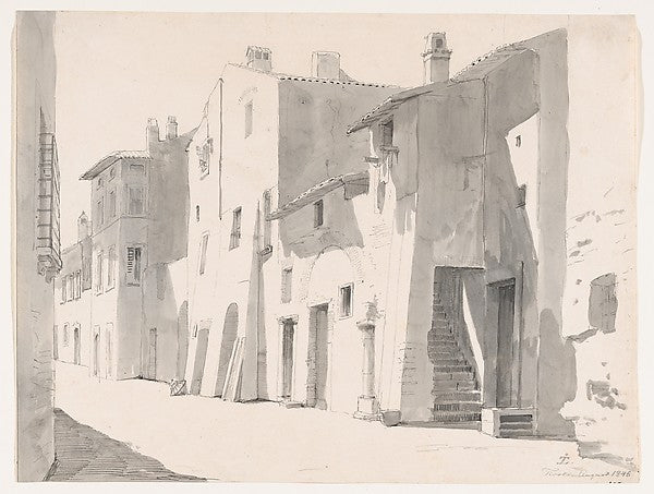 Thorald Læssøe - A Sunny Street at Tivoli 1846, Poster Print Wall Art