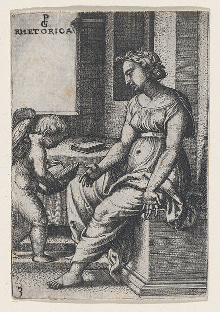 Georg Pencz:Rhetorica from The Liberal Arts -16x12"(A3) Poster