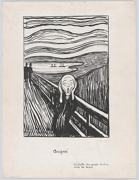 The Scream 1895-Edvard Munch,  Poster Print Wall Art