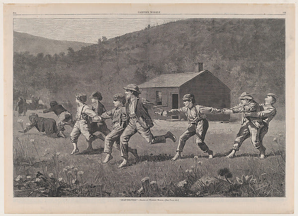 Snap-the-Whip – Drawn by Winslow Homer  September 20,1873-,  Poster Print Wall Art