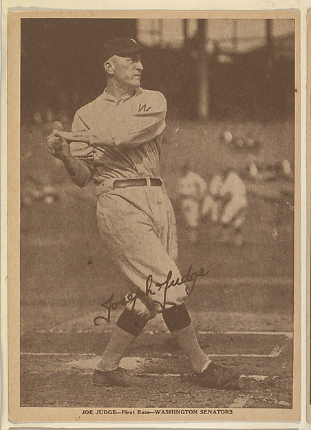 :Joe Judge First Base Washington Senators from the Portraits-16x12"(A3) Poster
