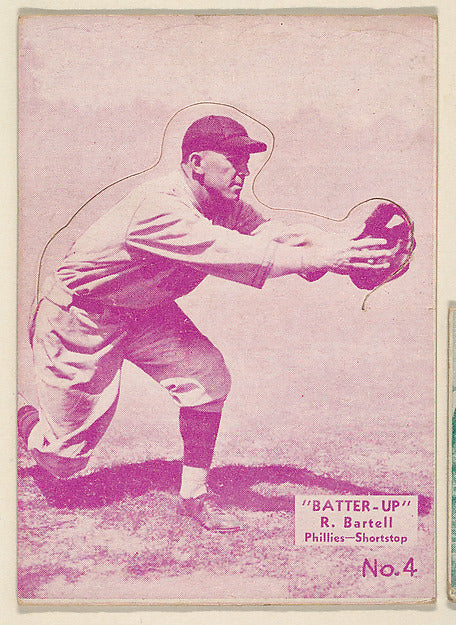 :Card 4 R. Bartell Phillies Shortstop  from the Batter Up se-16x12"(A3) Poster