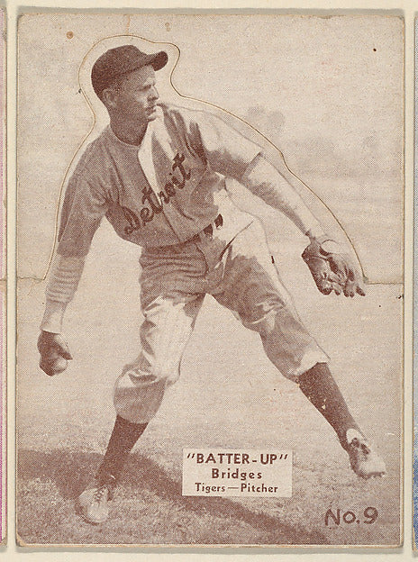 :Card 9 Bridges Tigers Pitcher  from the Batter Up series is-16x12"(A3) Poster