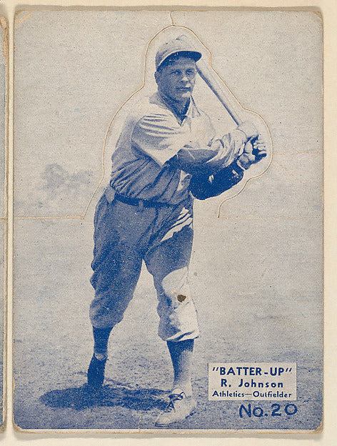 :Card 20 R. Johnson Athletics Outfielder  from the Batter Up-16x12"(A3) Poster