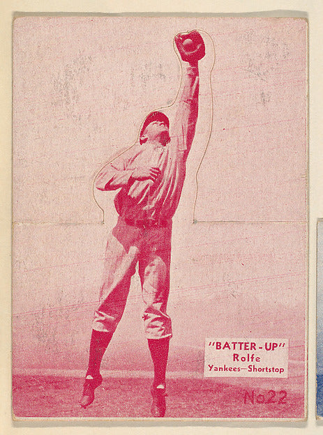 :Card 22 Rolfe Yankees Shortstop  from the Batter Up series -16x12"(A3) Poster