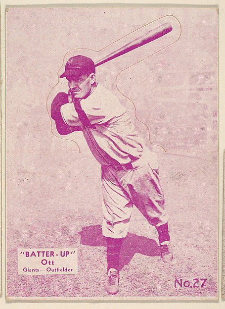 :Card 27 Ott Giants Outfielder  from the Batter Up series is-16x12"(A3) Poster