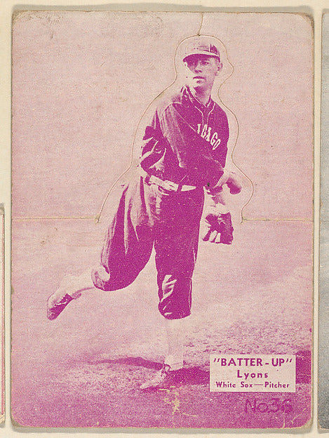 :Card 36 Lyons White Sox Pitcher  from the Batter Up series -16x12"(A3) Poster