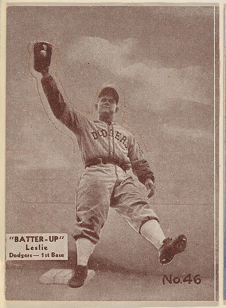 :Card 46 Leslie Dodgers 1st Base  from the Batter Up series -16x12"(A3) Poster