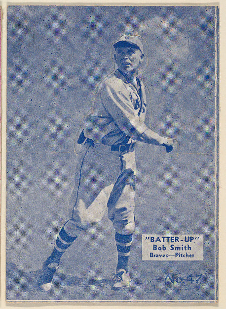 :Card 47 Bob Smith Braves Pitcher  from the Batter Up series-16x12"(A3) Poster