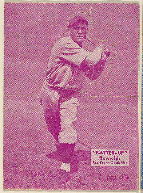 :Card 49 Reynolds Red Sox Outfielder  from the Batter Up ser-16x12"(A3) Poster