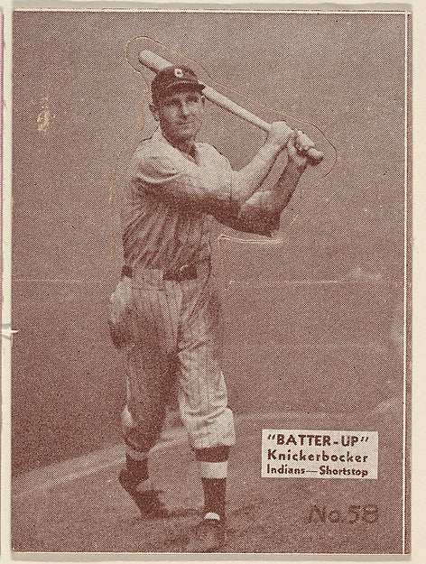:Card 58 Knickerbocker Indians Shortstop  from the Batter Up-16x12"(A3) Poster