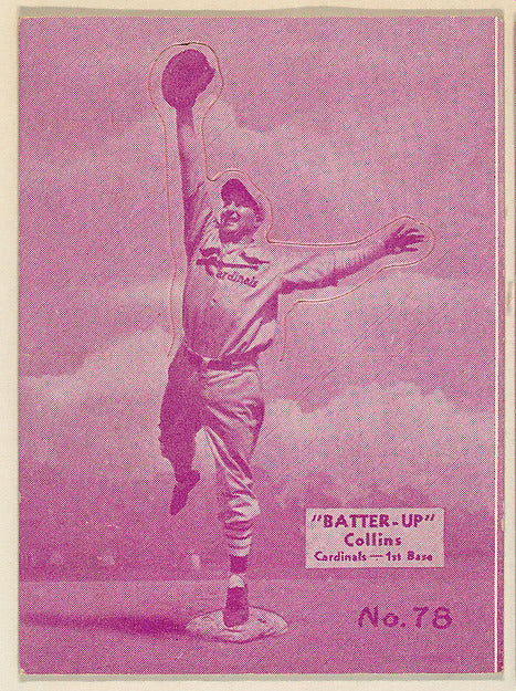 :Card 78 Collins Cardinals 1st Base  from the Batter Up seri-16x12"(A3) Poster
