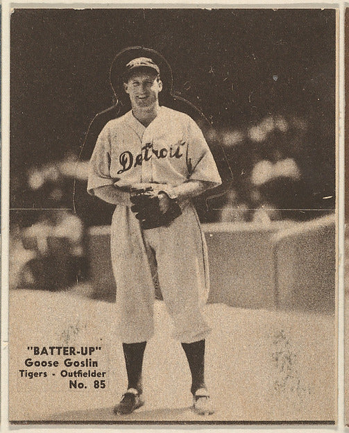 :Card 85 Goose Goslin Tigers Outfielder  from the Batter Up -16x12"(A3) Poster