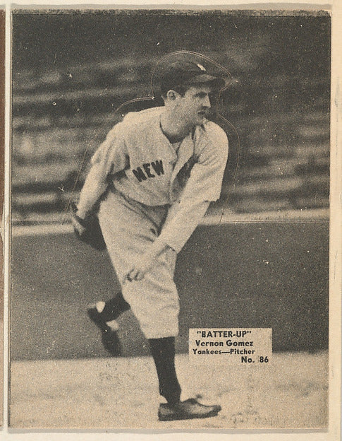 :Card 86 Vernon Gomez Yankees Pitcher  from the Batter Up se-16x12"(A3) Poster