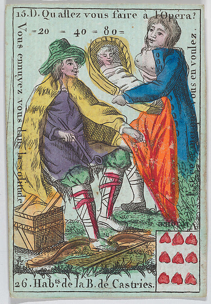 Anonymous, French, 18th century:Hab.ts de la B. de Castries -16x12"(A3) Poster
