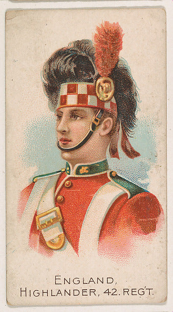 :England Highlander 42nd Regiment from the Army Cards series-16x12"(A3) Poster