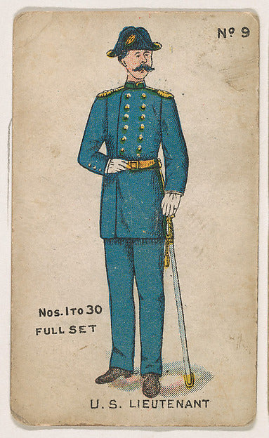 :Number 9 United States Lieutenant from the "Soldier Cards" -16x12"(A3) Poster