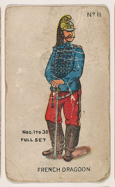 :Number 11 French Dragoon from the "Soldier Cards" series 19-16x12"(A3) Poster