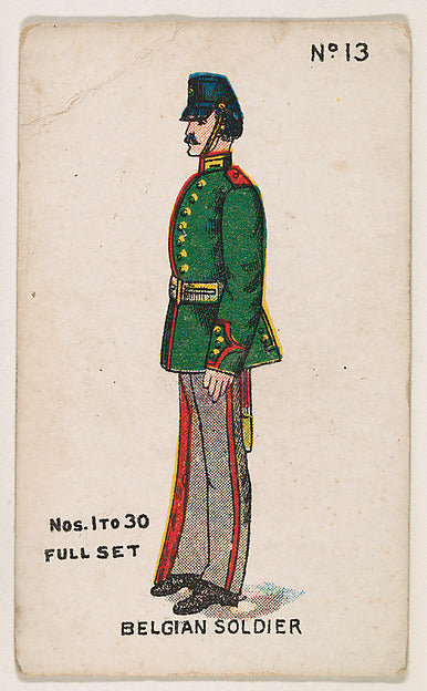 :Number 13 Belgian Soldier from the "Soldier Cards" series 1-16x12"(A3) Poster