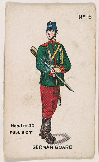 :Number 16 German Guard from the "Soldier Cards" series 1910-16x12"(A3) Poster