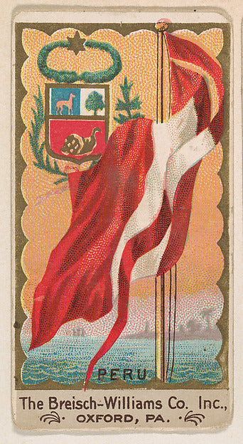 :Flag of Peru from the Flags series for Breisch-Williams Co.-16x12"(A3) Poster