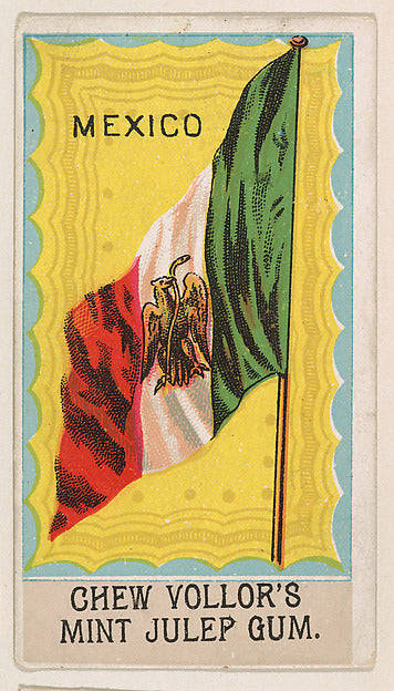 :Flag of Mexico from the Flags series for Vollor's Gum c1905-16x12"(A3) Poster